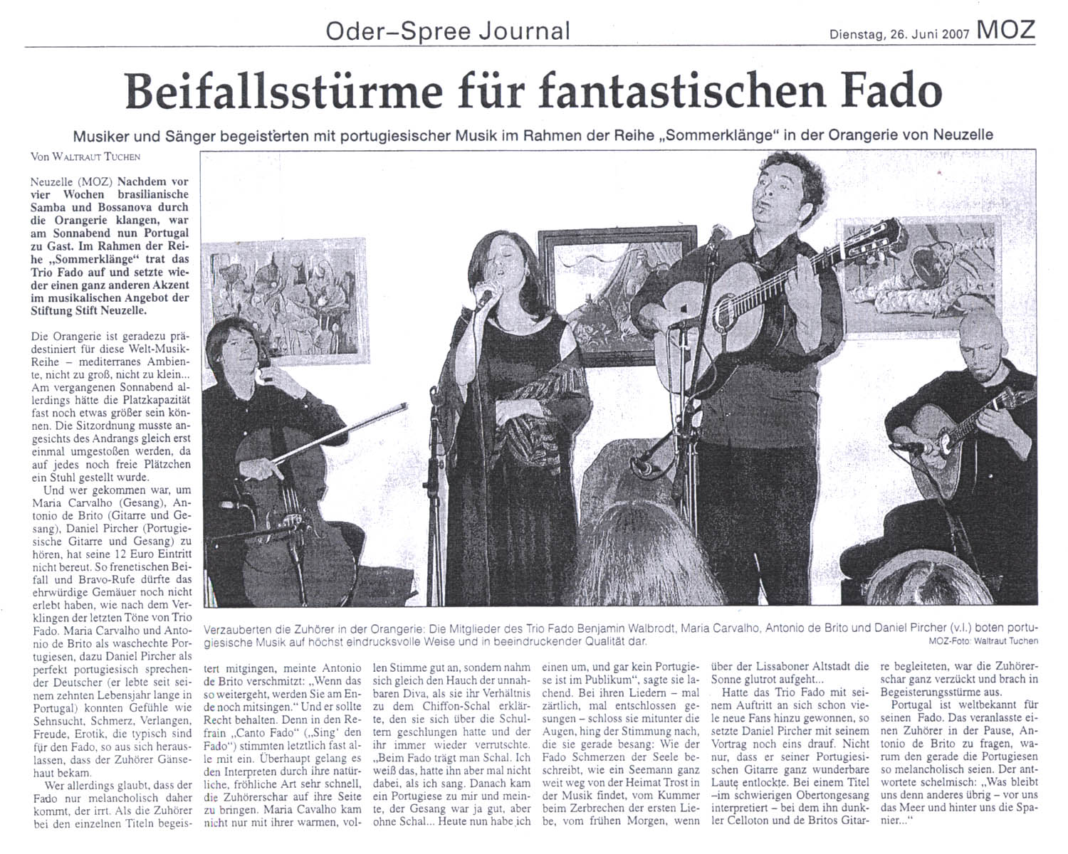Trio Fado in Neuzelle 2007